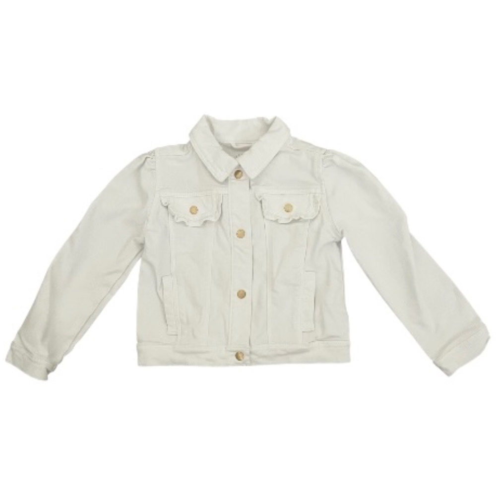 Janie and Jack Girls White Denim Jacket